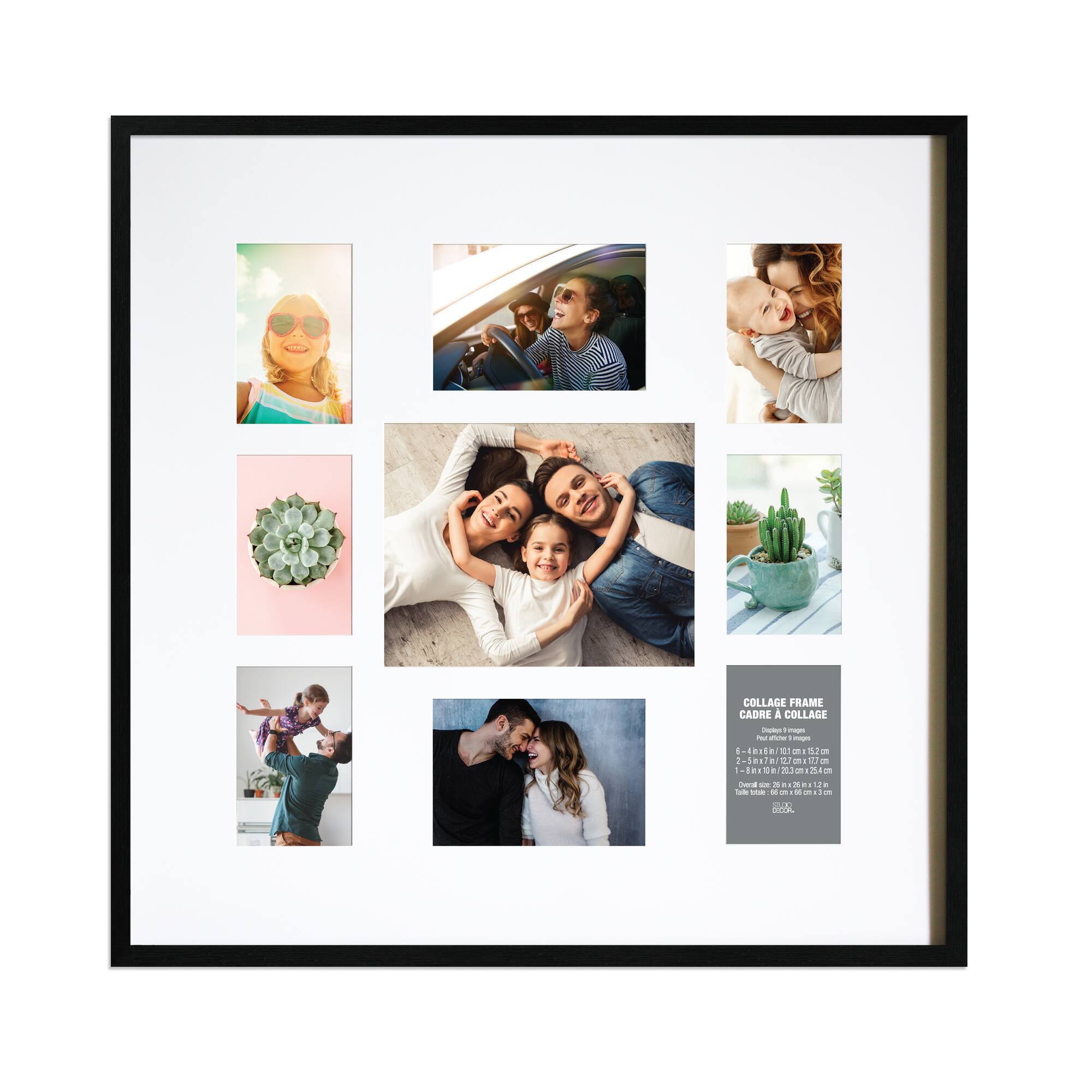 9 Opening Black Collage Frame by Studio Décor®